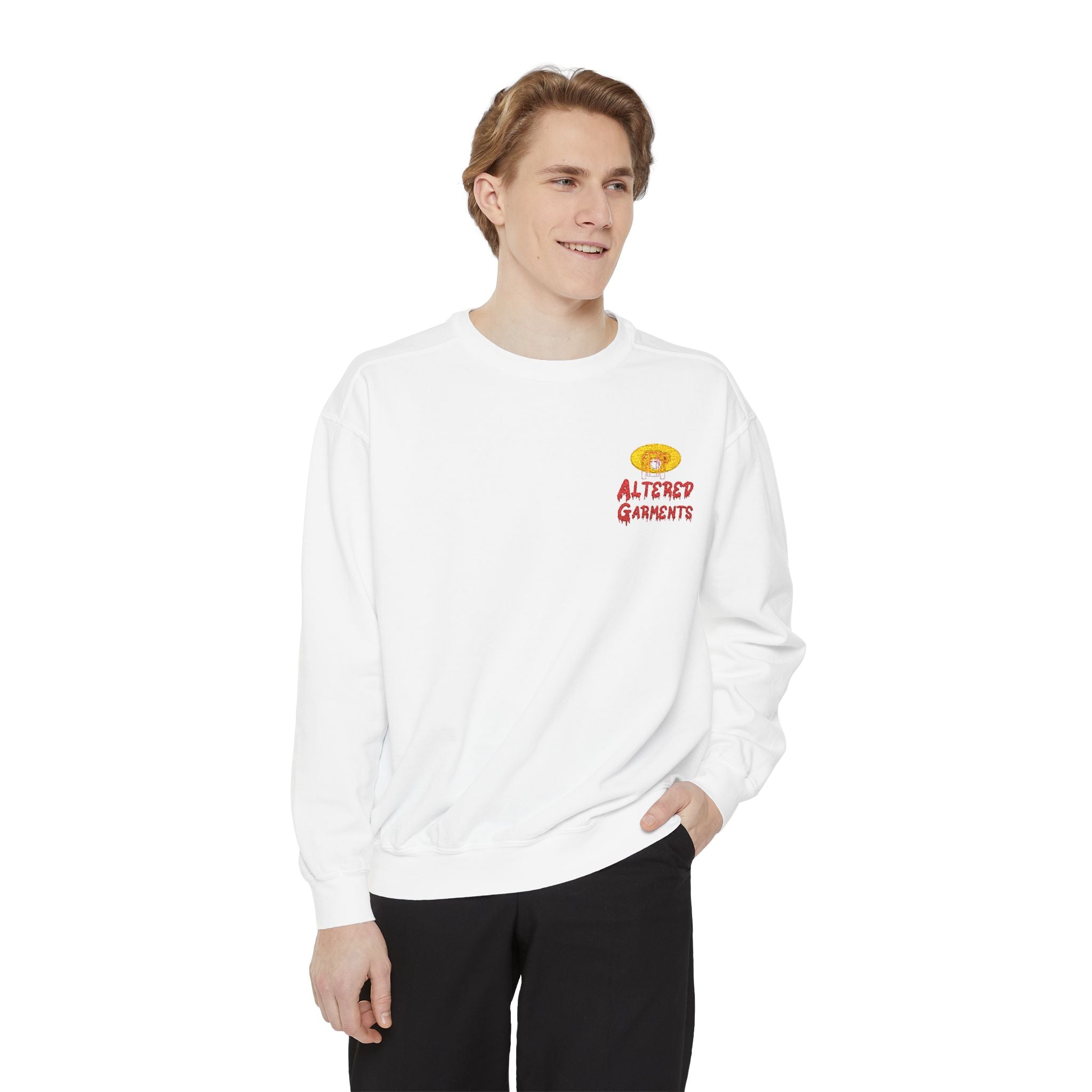 Altered Garments Embroidered Garment-Dyed Sweatshirt
