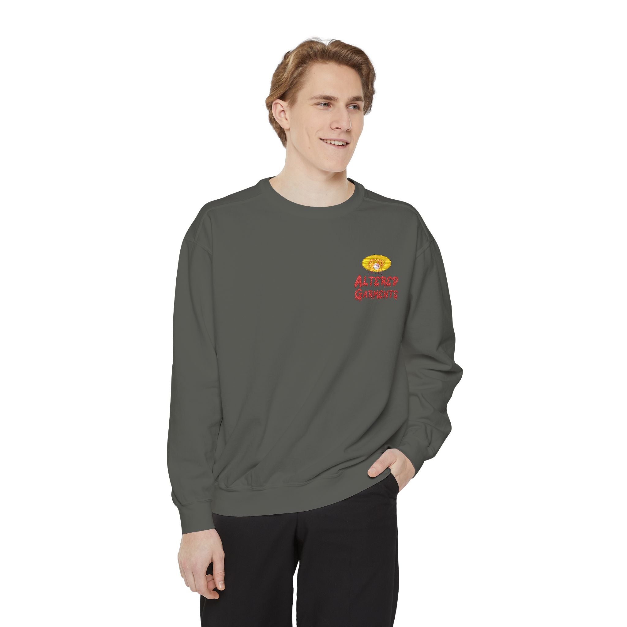 Altered Garments Embroidered Garment-Dyed Sweatshirt